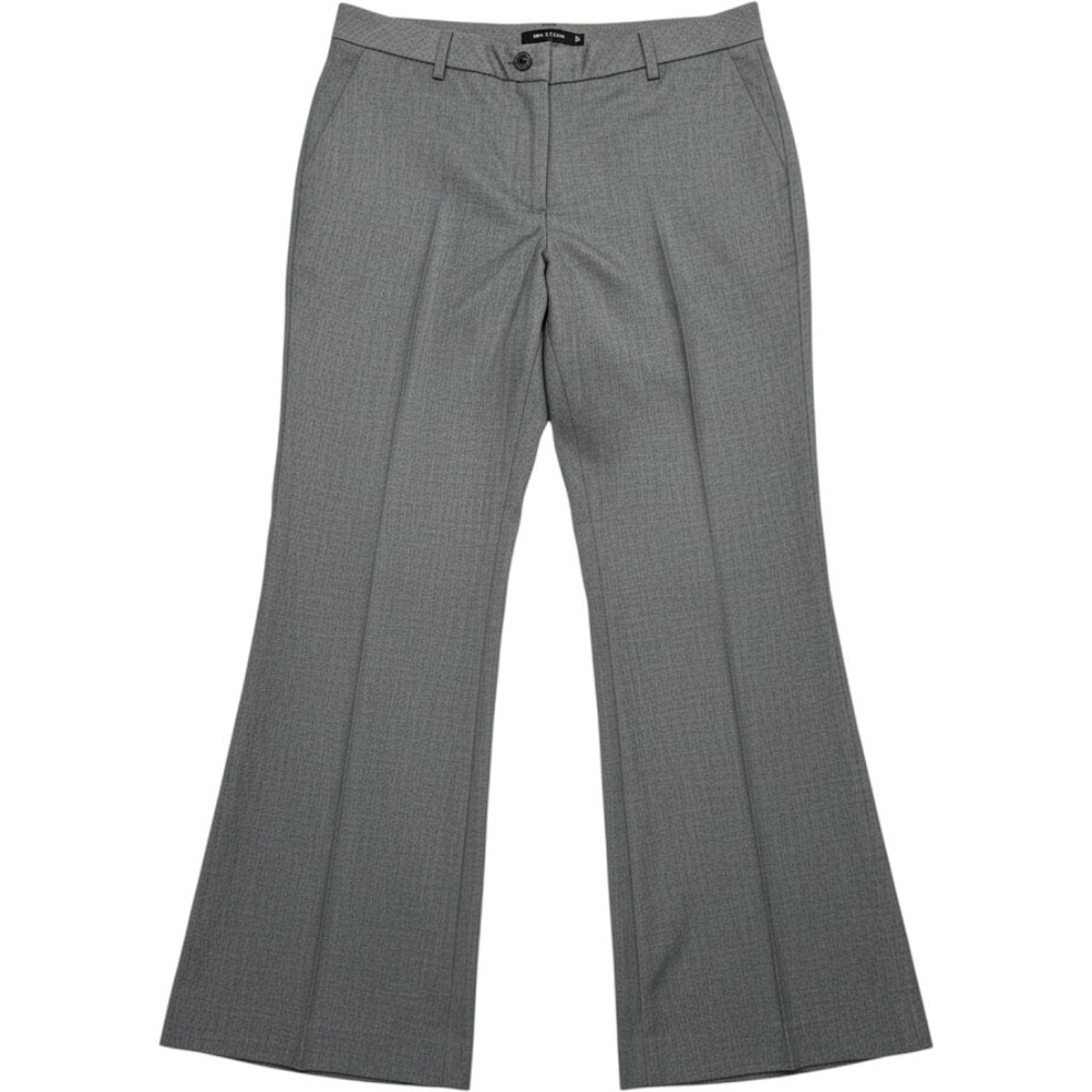 Ann Taylor LOFT Julie Dress Pants Women 10P Gray Wide Leg Petite Career Trousers
